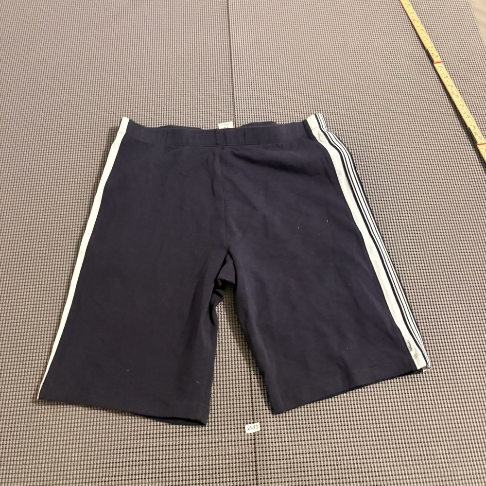 Jockey Activewear Navy Blue White Stripe Bike Shorts Size Estimated